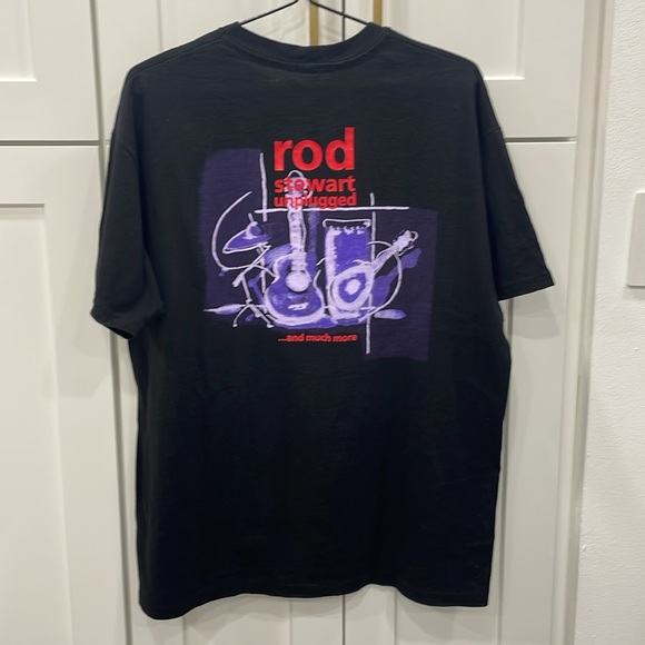 Vintage 1993 Rod Stewart Unplugged Promo Graphic T-shirt - Picture 9 of 16